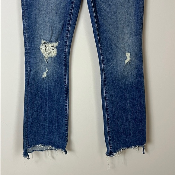 MOTHER The Insider Crop Step Fray Straight Leg Jeans Size 25 Mid Rise - Picture 3 of 11